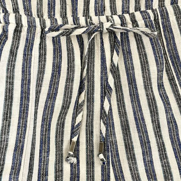 Kelly Renee Linen Blend Striped Sleeveless Romper Sz XL Nautical Coastal Beachy - Picture 6 of 8